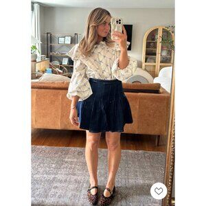 H&M Pleated Denim Skirt NEW